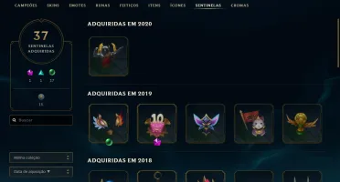 Conta League of Legendes com mais de 600 skins