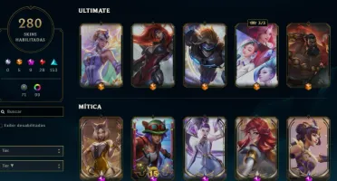 Conta com Lux Prestigio +280 skins