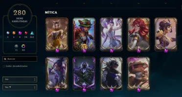 Conta com Lux Prestigio +280 skins