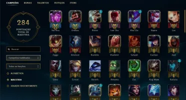 Conta com borda platina e muitas skins!