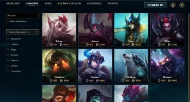 Conta com borda platina e muitas skins!