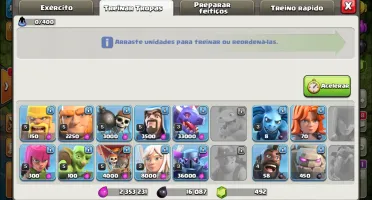CONTA CLASH OF CLANS CV8 FULL COM 500 DE GEMAS