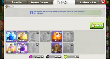 CONTA CLASH OF CLANS CV8 FULL COM 500 DE GEMAS