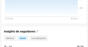 Conta Tik Tok com mais de 100k de seguidores