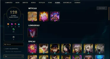 Conta prata 1 com 95 Champs e 63 Skins