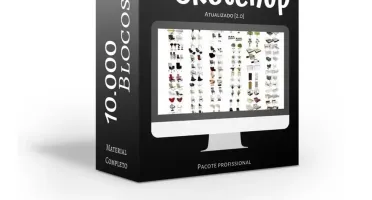 Pack 3 Em 1 - Blocos Sketchup, Archicad E Autocad