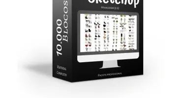 Pack 3 Em 1 - Blocos Sketchup, Archicad E Autocad