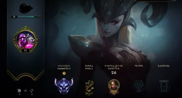 Conta LOL Diamante 4 com 70% de win rate