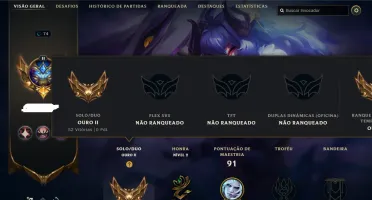 Conta League of Legends - GOLD ll com anivia vitoriosa