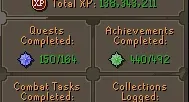 Conta OSRS endgame (2k+ ttl, infernal cape, 98 agi)