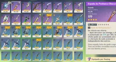 Nahida, Keqing, Diluc, Jean e banner garantido Ar20