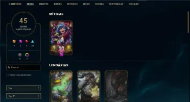 Conta bronze 4 com 70 Champs e 45 Skins