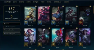 Conta bronze 4 com 70 Champs e 45 Skins