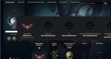Conta bronze 4 com 70 Champs e 45 Skins
