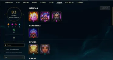 Conta bronze 4 com 70 Champs e 45 Skins