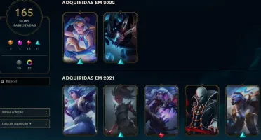 vendo conta league of legends com muitas skins e maestrias