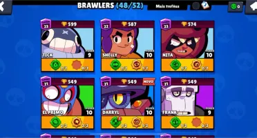 CONTA BRAWL STARS - 20 K TROFÉUS - 48/52 DE BRAWS