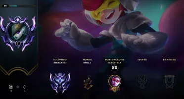 Conta diamante 1, MMR e emote mestre, League of legends lol