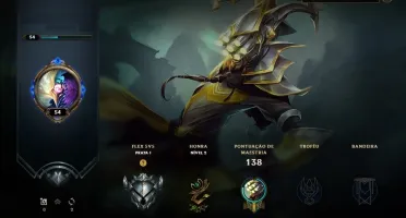 Conta nivel 53 | Solo: Unranked Flex: Prata 1 | VENDA RÁPIDA