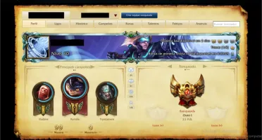 Conta League of Legends 122 Campeões 89 skins + Conta LoLPBE