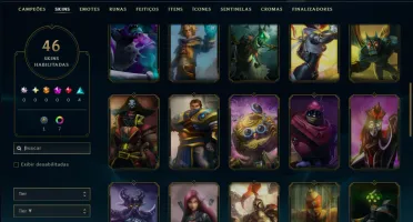 Ouro 1 com 55 Champs e 46 Skins ( MONO ADC )