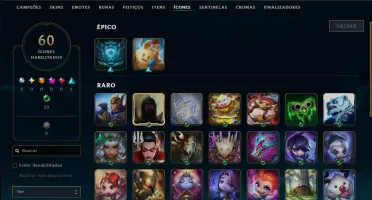 Ouro 1 com 55 Champs e 46 Skins ( MONO ADC )