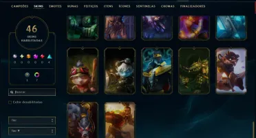 Ouro 1 com 55 Champs e 46 Skins ( MONO ADC )