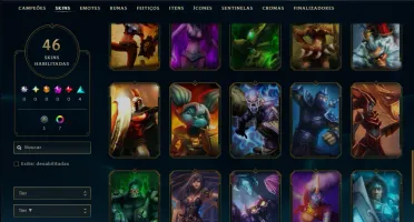 Ouro 1 com 55 Champs e 46 Skins ( MONO ADC )