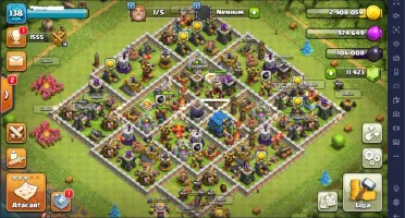 conta clash of clans cv 11 full mais 12k de gema