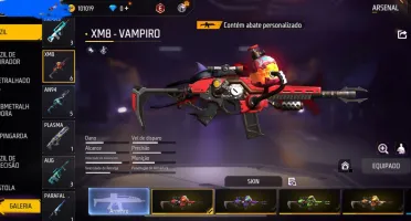 conta de free fire muito gemada