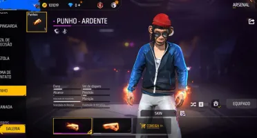 conta de free fire muito gemada
