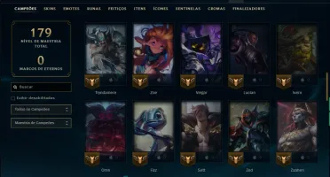 Prata 1 com 70 Champs e 9 Skins