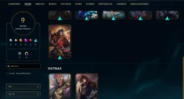 Prata 1 com 70 Champs e 9 Skins