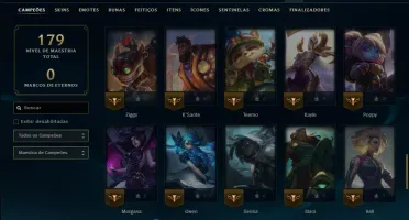Prata 1 com 70 Champs e 9 Skins