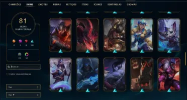Conta platina 1 com 76 champs e 81 skins + (Ryze Triunfante)