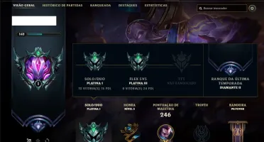 Conta platina 1 com 76 champs e 81 skins + (Ryze Triunfante)