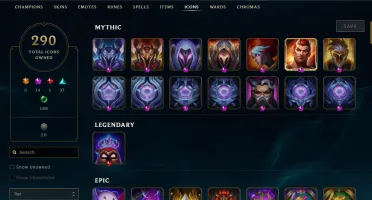 Conta lol diamante com várias skins e todos os campeões