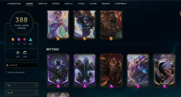Conta lol diamante com várias skins e todos os campeões