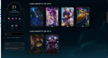 CONTA LEAGUE OF LEGENDS DIAMANTE 1 31 SKINS 76 CAMPEÕES