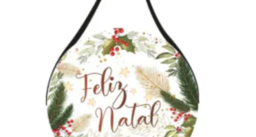 Placa Boho de Natal em MDF 20cm - Escolha a Estampa