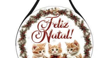 Placa Boho de Natal em MDF 20cm - Escolha a Estampa