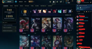 Conta do lol diamante 3, 387 skins, lvl716