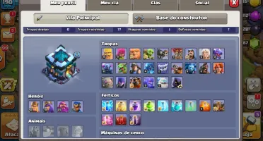 Conta Clash Of Clans cv13 quase full muro fraco, 6construtor