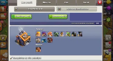 Conta Clash Of Clans cv13 quase full muro fraco, 6construtor