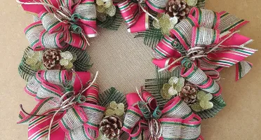 Guirlanda de Mesa Natal Rústico 32 cm - Cores