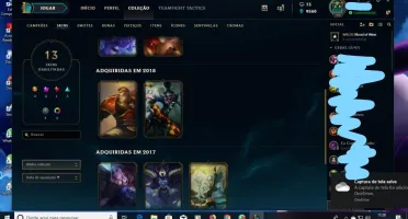 Conta league of legends Plat1