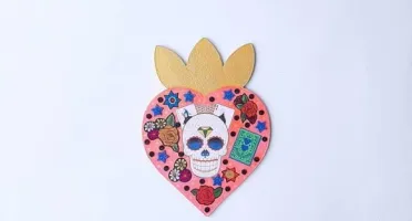 Enfeite de Parede Caveira Mexicana