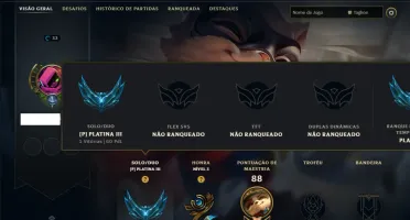 Platina 3 com 50 Champs e 11 Skins