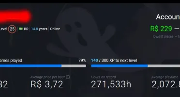 Conta 14 anos com 14k de horas CSGO PRIME