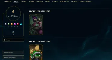 conta lol com todos campeoes e vsarias skins